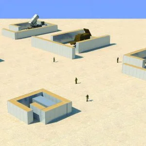 Defense Wall, a Security Product by Mifram: Protection for missile batteries and launchers, gun emplacements and ammunition
