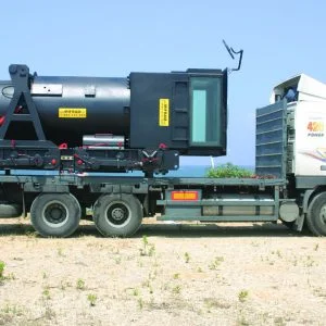 Mantis, a Security Product by Mifram: Mantis being transported to its site by truck