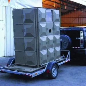 MBP, a Security Product by Mifram: Easily and simply moved using a towed trailer