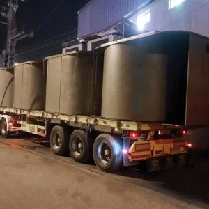 Merav, a Security Product by Mifram: It is possible to transport up to 4 units on a single trailer