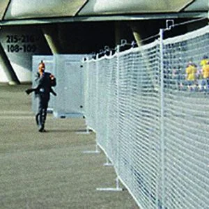 MFS, a Security Product by Mifram: Modular fence completely setup at a stadium