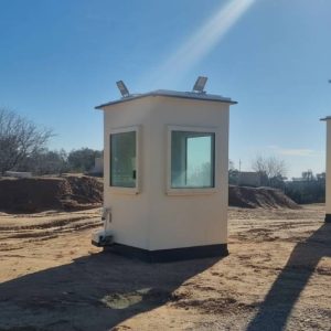 Compact booth delivering steady bullet-resistant safety