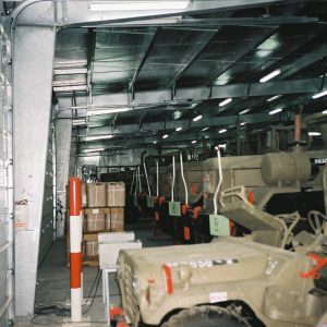 Dry Storage, a Security Product by Mifram: Military trucks storage